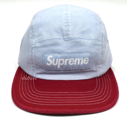 Supreme - 2 Tone Box Logo Hat (Light Blue/Red)