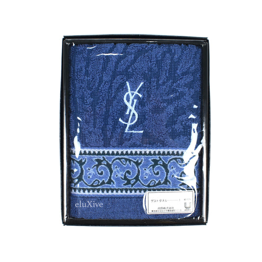 Yves Saint Laurent - Blue Paisley Logo Hand Towel (Medium)