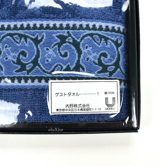 Yves Saint Laurent - Blue Paisley Logo Hand Towel (Medium)