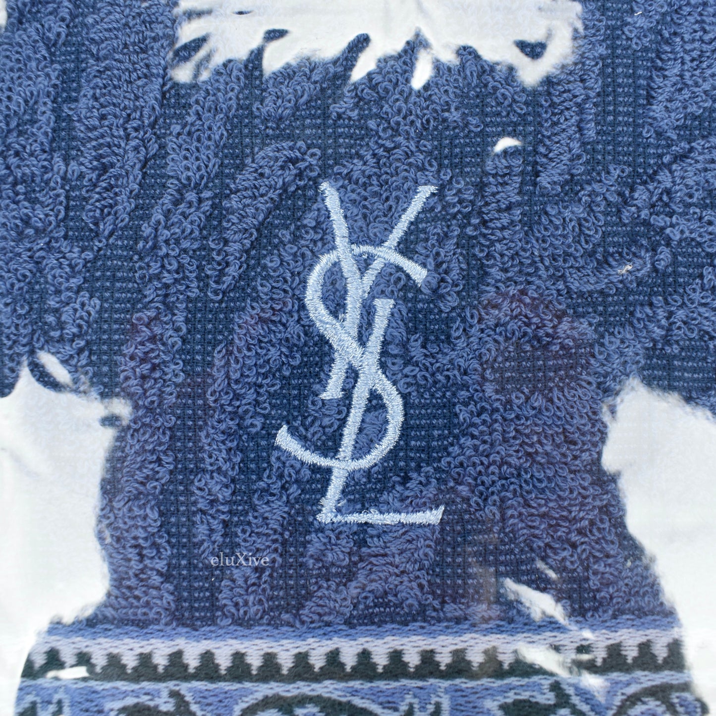 Yves Saint Laurent - Blue Paisley Logo Hand Towel (Medium)