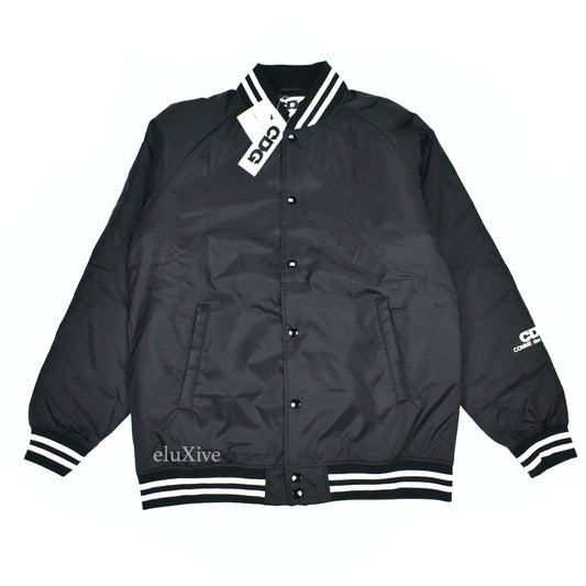 Comme des Garcons - Black Quilted Nylon Varsity Jacket
