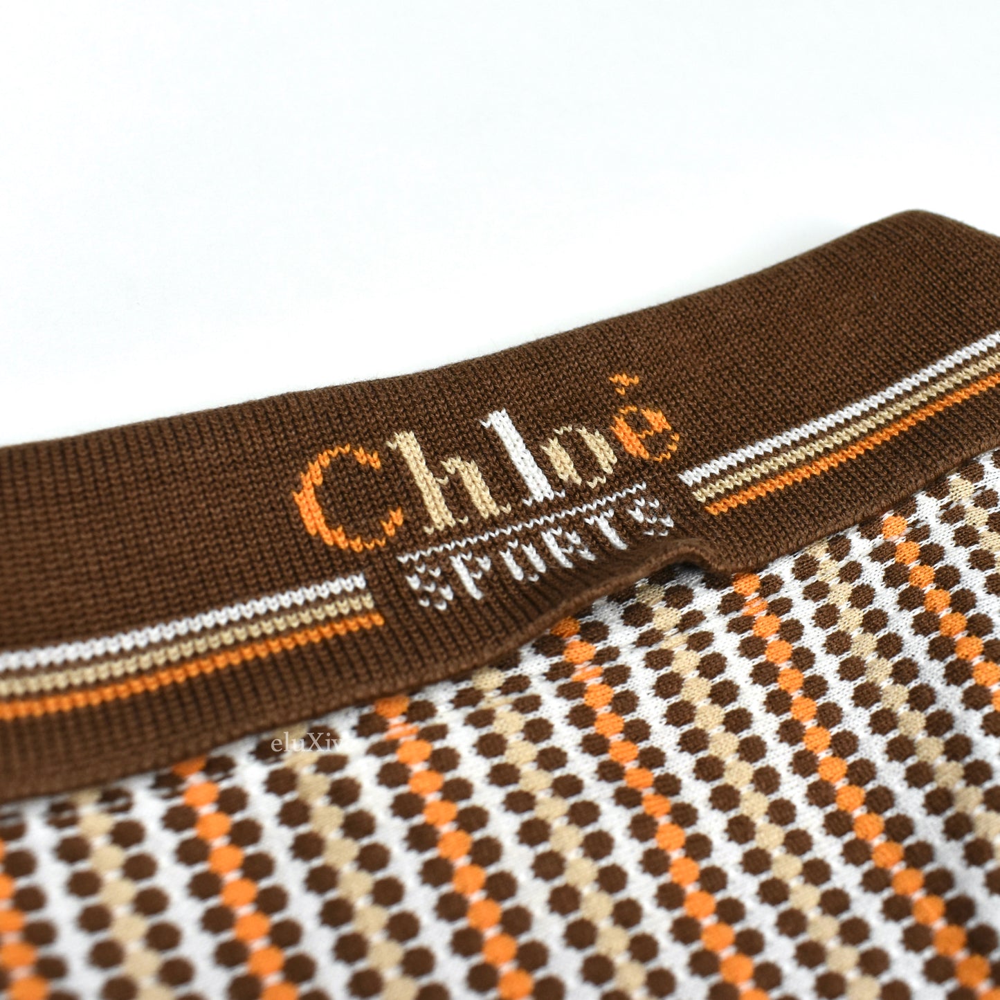 Chloe - Vintage 80s Sports Logo Patch Polo Shirt