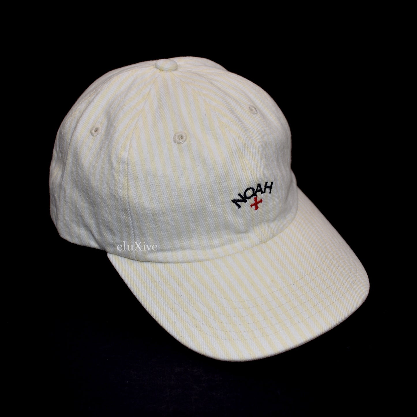 Noah - Striped Denim Core Logo Hat (Yellow)