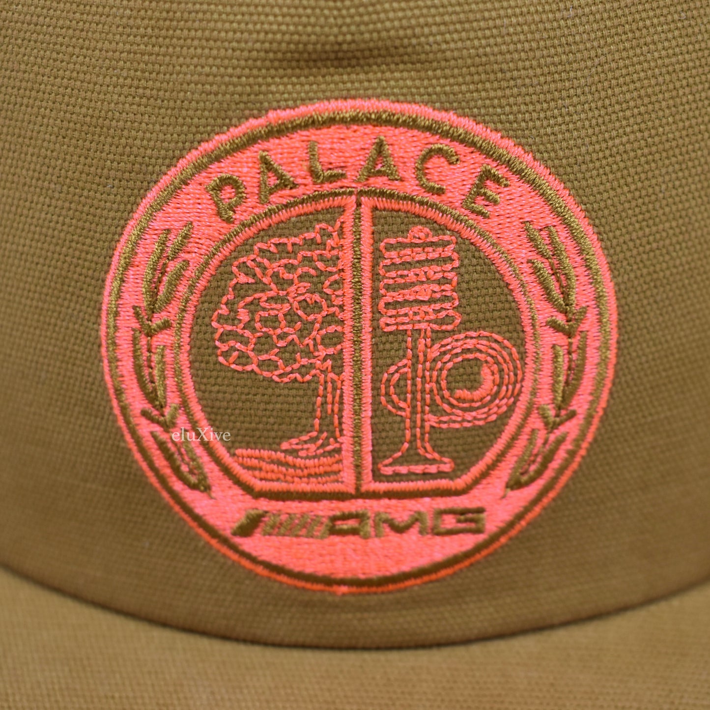 Palace x AMG - Tan Logo Embroidered Trucker Hat