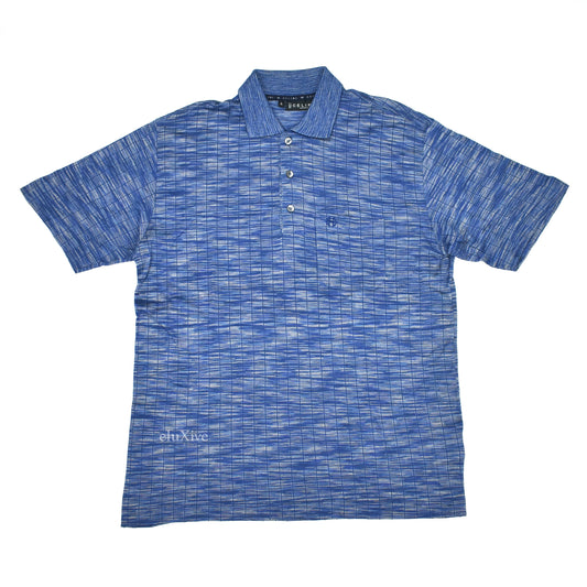 Celine - Vintage 90s Navy Logo Embroidered Polo Shirt