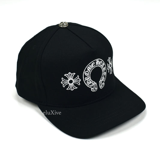 Chrome Hearts - Black Denim Horseshoe Logo Hat