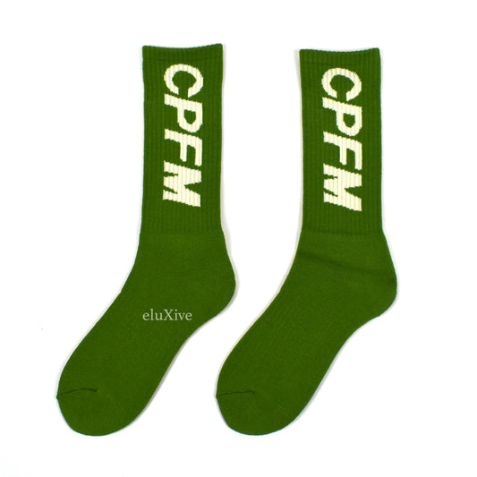 Cactus Plant Flea Market - CPFM Logo Knit Socks (Green)