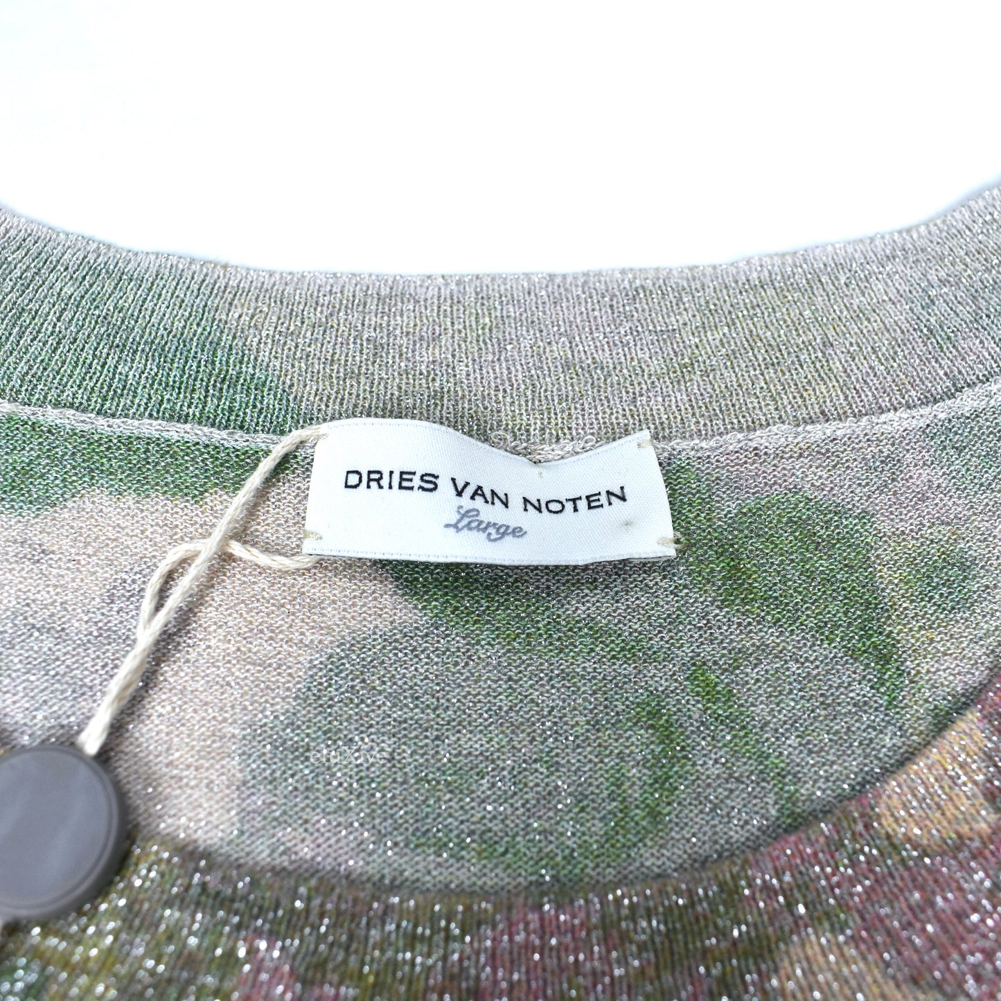 Dries Van Noten - Metallic Woven Viscose Floral Print Sweater