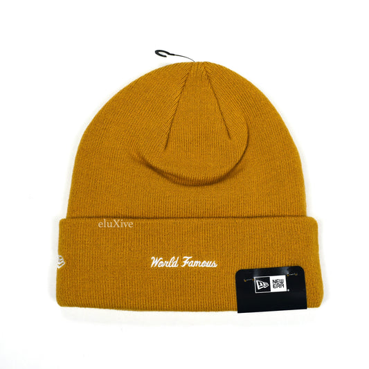 Supreme x New Era - Mustard Box Logo Beanie (FW21)