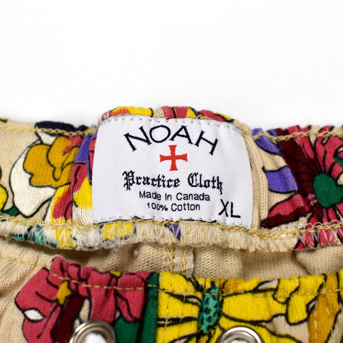 Noah - Floral Print Rugby Shorts (Beige)