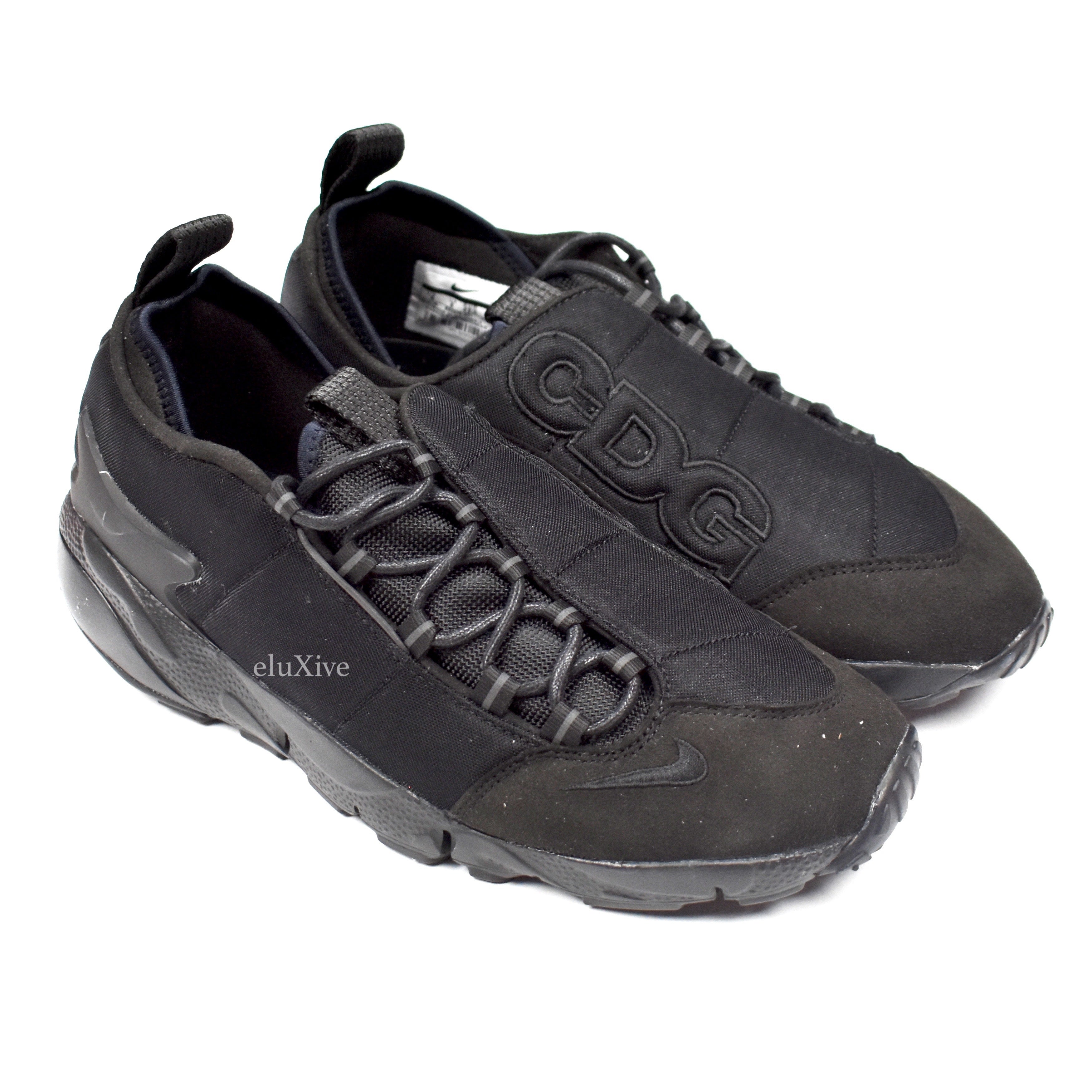 NIKE AIR FOOTSCAPE NM CDG COMMES DES GARCONS BLACK-WHITE SZ 8.5 [BV0075 001] NIKE AIR FOOTSCAPE NM CDG COMMES DES GARCONS BLACK (BV0075  main image 2