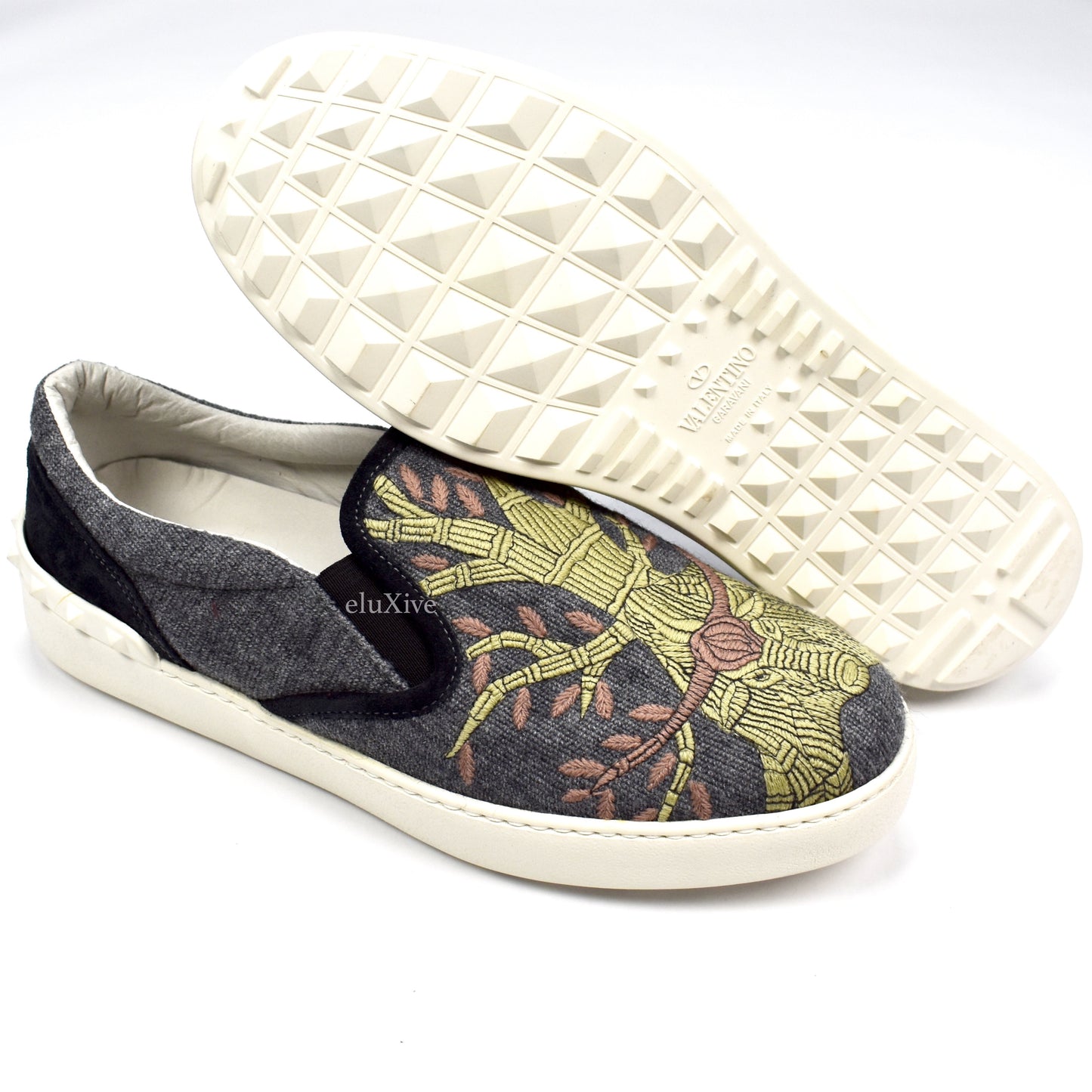 Valentino - Embroidered Tapestry Skate Sneakers