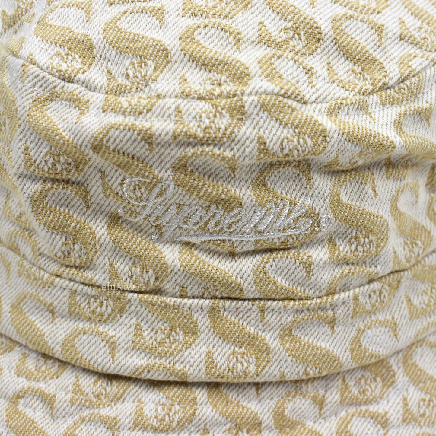 Supreme - Monogram Woven Script Logo Bucket Hat (Tan)