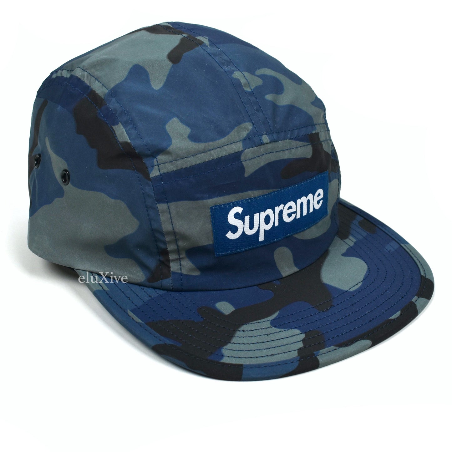 Supreme - Reflective Camo Box Logo Hat (Blue)