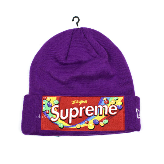Supreme x New Era - Skittles Logo Beanie (Purple)