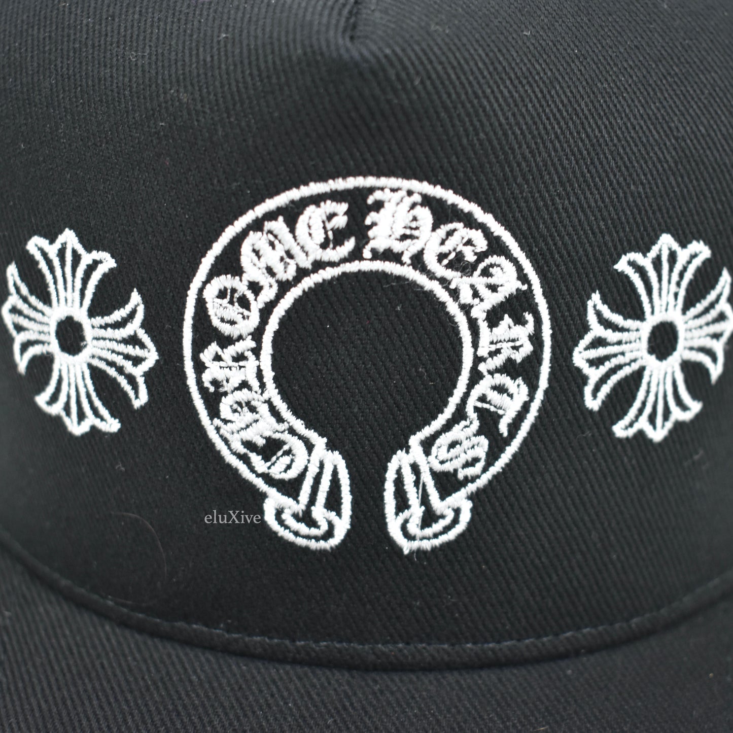 Chrome Hearts - Black Denim Horseshoe Logo Hat