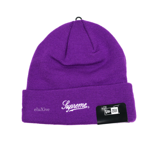 Supreme x New Era - Skittles Logo Beanie (Purple)