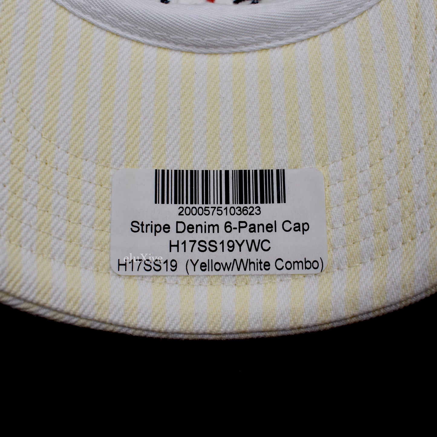 Noah - Striped Denim Core Logo Hat (Yellow)