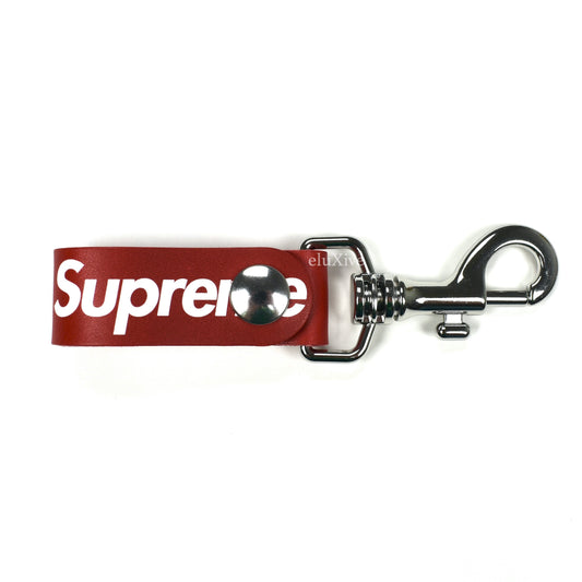 Supreme - Red Box Logo Leather Key Loop