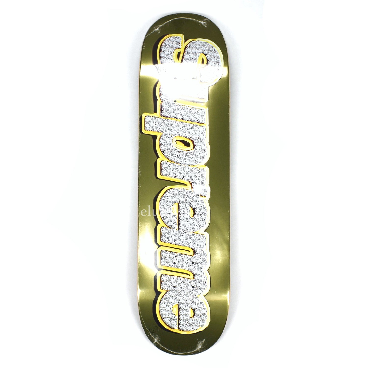 Supreme - Bling Box Logo Skateboard Deck (Gold) – eluXive