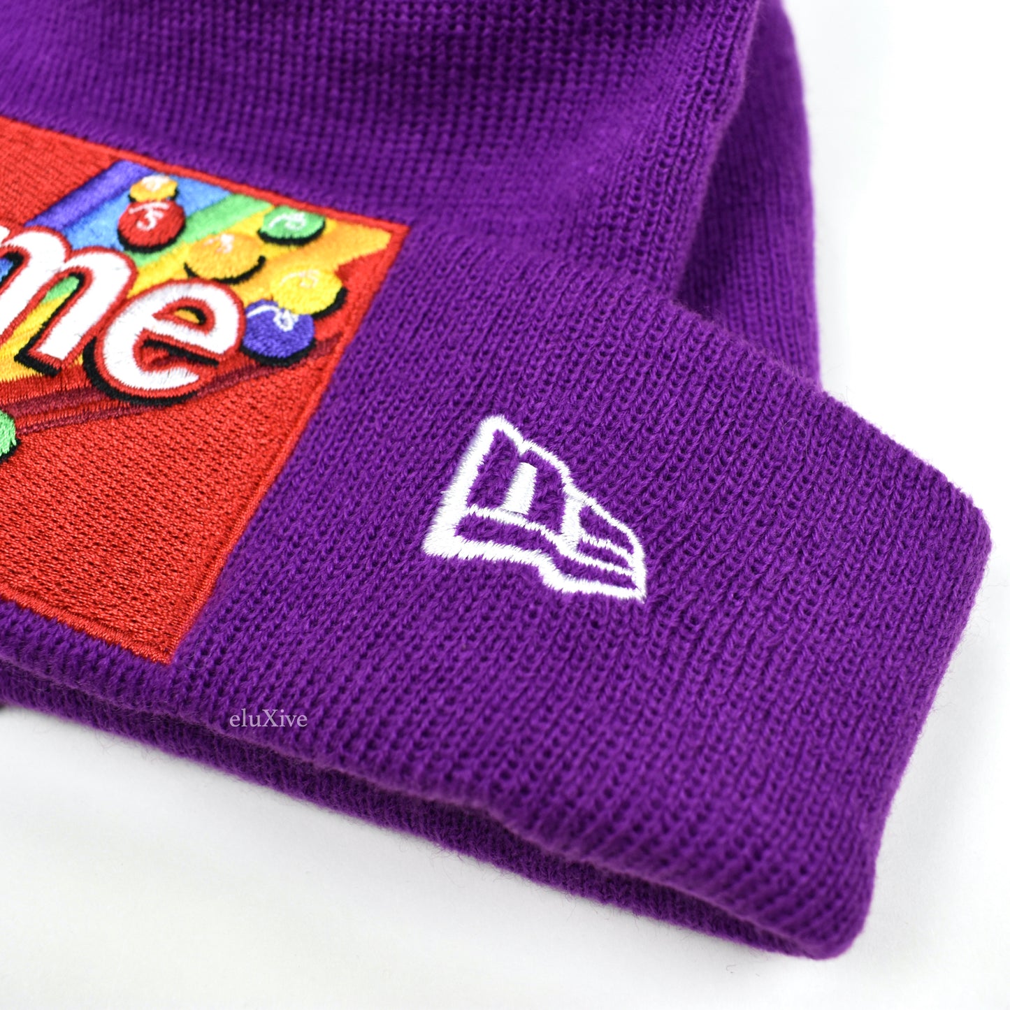 Supreme x New Era - Skittles Logo Beanie (Purple)