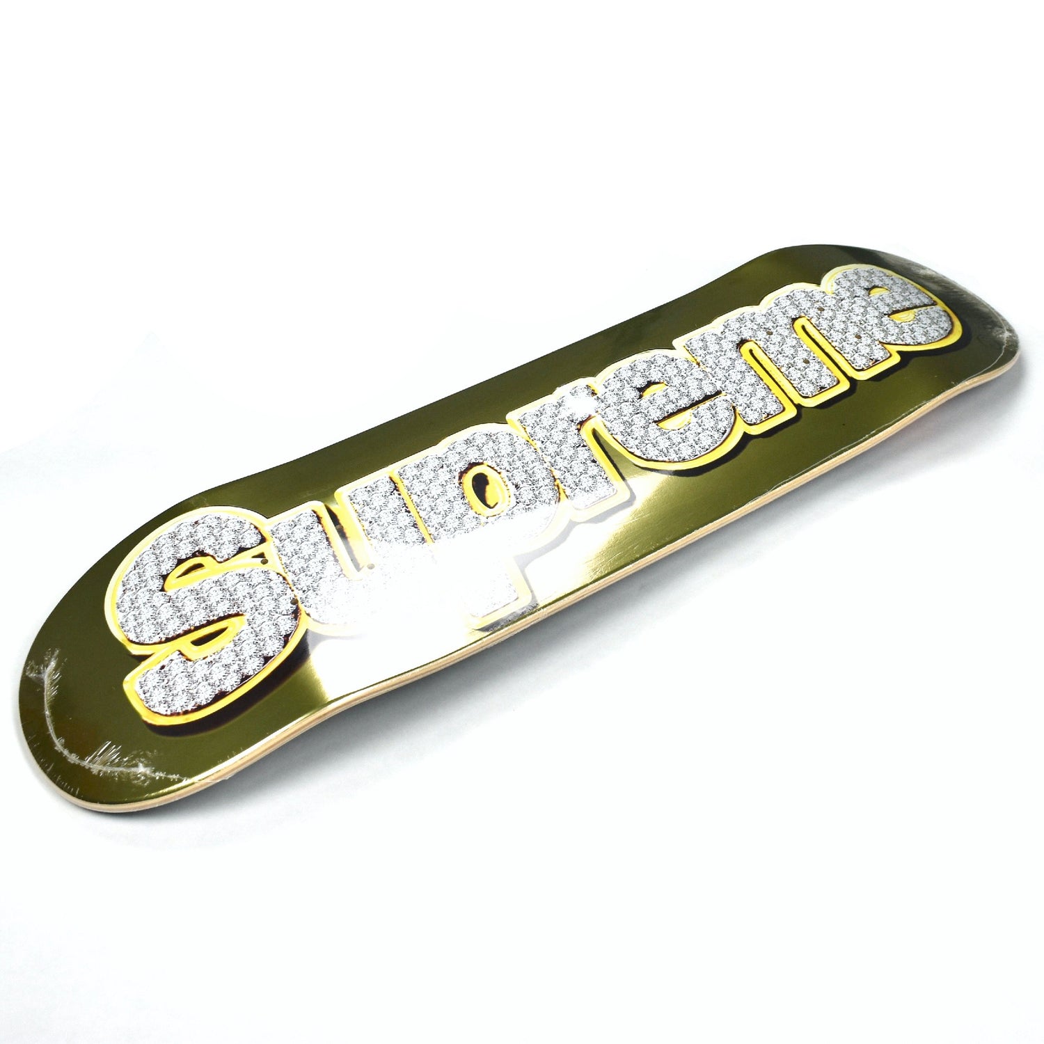 Supreme - Bling Box Logo Skateboard Deck (Gold) – eluXive