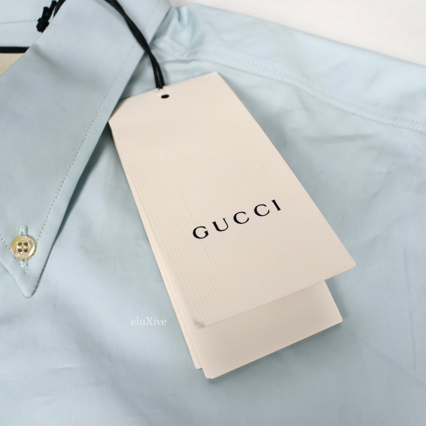 Gucci - Light Blue G.G. Logo S/S Button Down Shirt