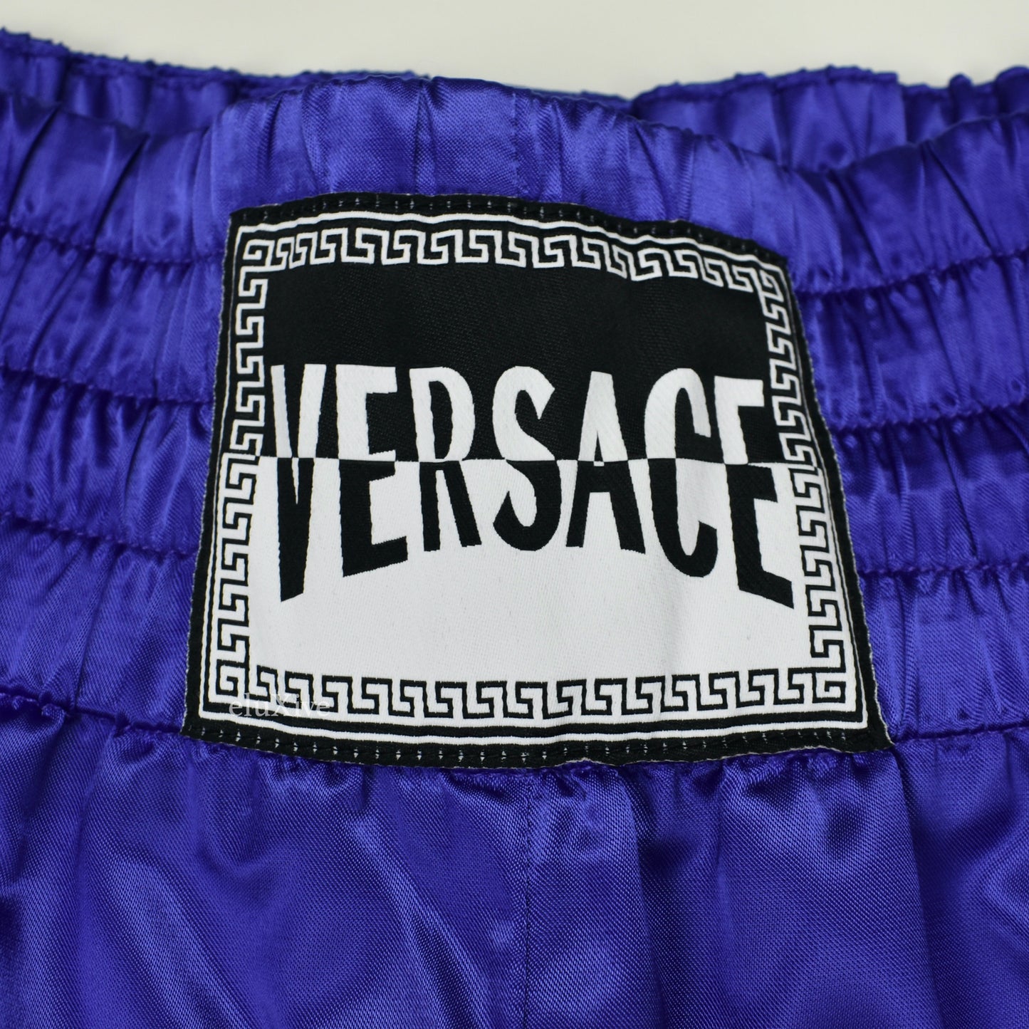 Versace - FW19 Runway Satin Boxing Shorts (Blue)