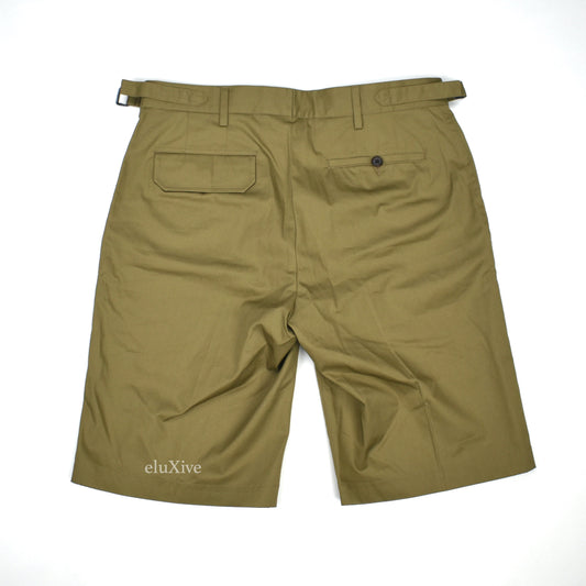 Lanvin - Khaki Twill L Logo Classic Shorts