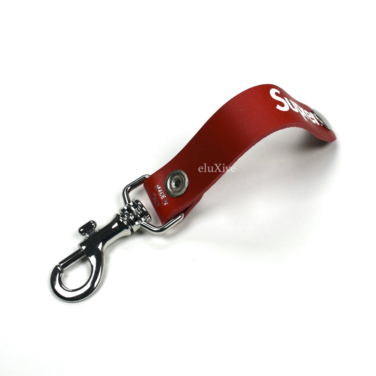 Supreme - Red Box Logo Leather Key Loop – eluXive