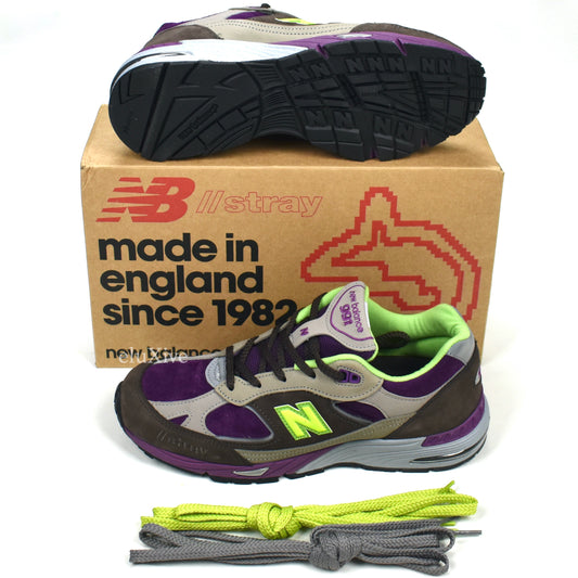 New Balance x Stray Rats - 991 Made in UK Sneakers (Purple/Brown)