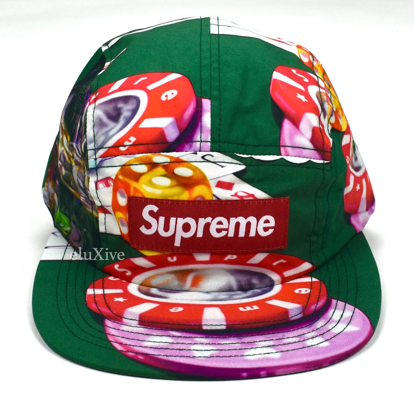 Supreme - Casino Print Box Logo Hat (Green)