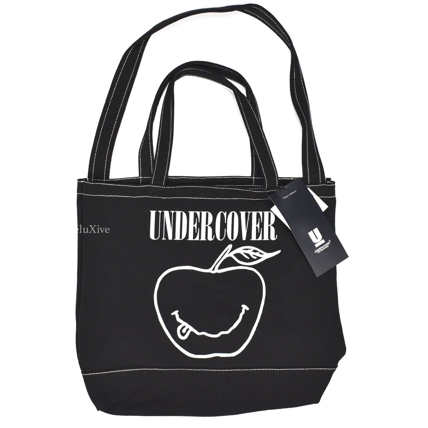 Undercover - Black Apple Logo Tote Bag