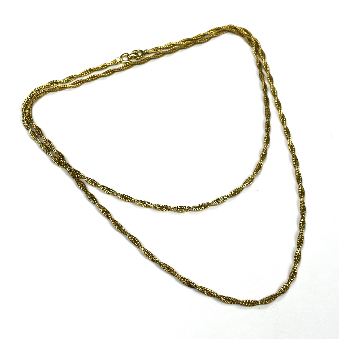 Dior - 40" Gold Twist Chain Necklace