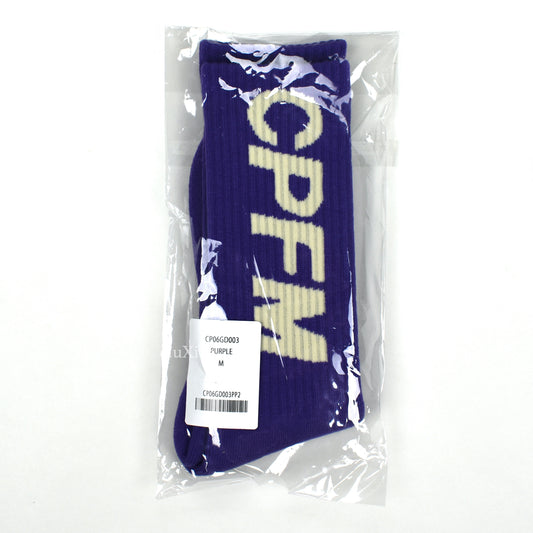 Cactus Plant Flea Market - CPFM Logo Knit Socks (Purple)
