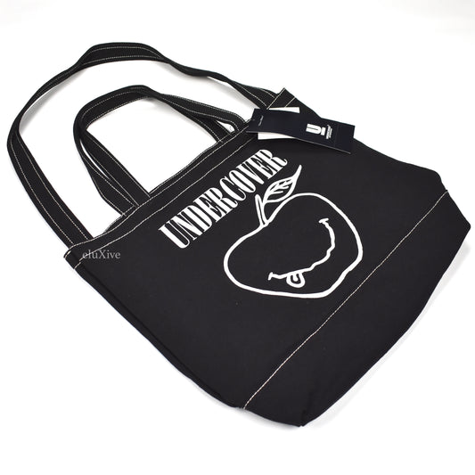 Undercover - Black Apple Logo Tote Bag