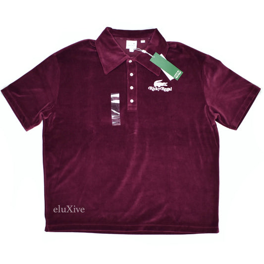 Lacoste x Bruno Mars - Ricky Regal Velour Polo Shirt (Maroon)