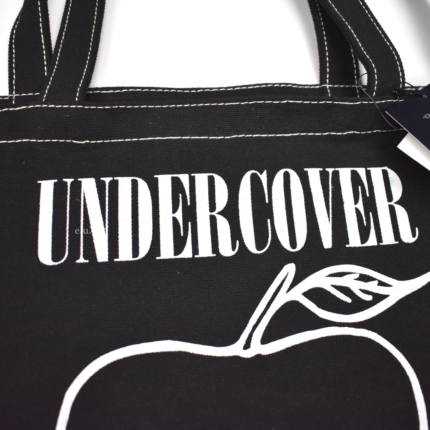 Undercover - Black Apple Logo Tote Bag