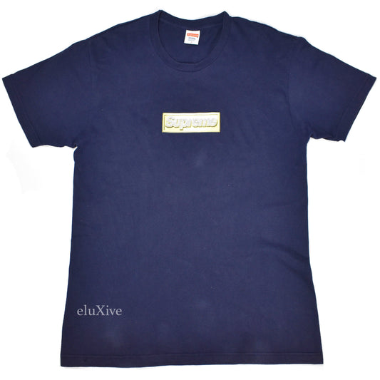 Supreme - Navy Bling Box Logo T-Shirt (SS13)