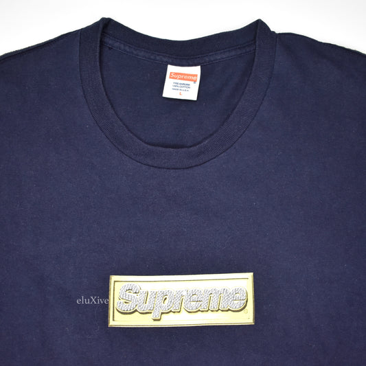 Supreme - Navy Bling Box Logo T-Shirt (SS13)