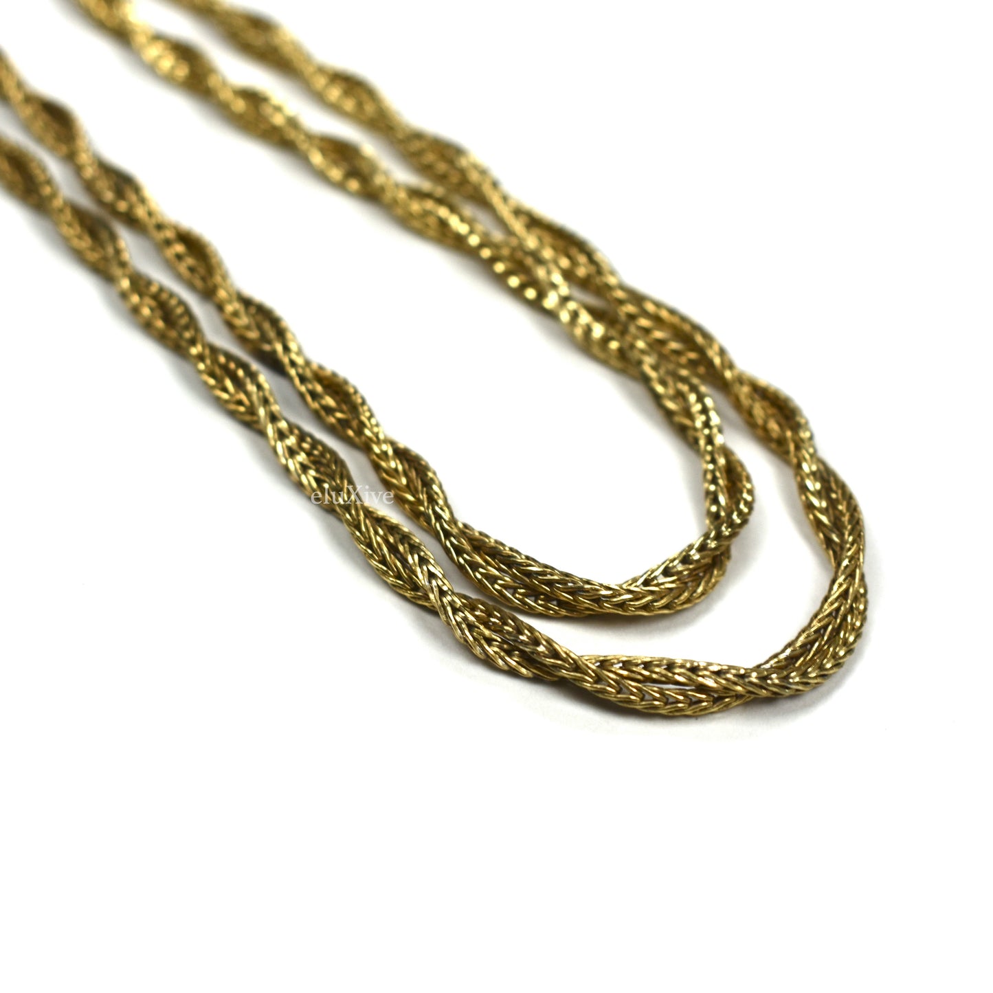 Dior - 40" Gold Twist Chain Necklace