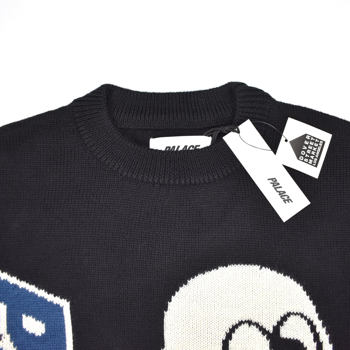 Palace - Duck Out P-Logo Intarsia Knit Sweater (Black)