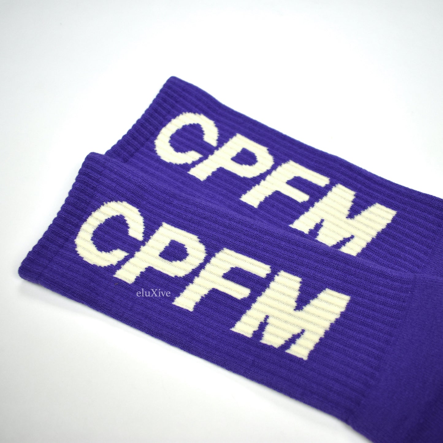 Cactus Plant Flea Market - CPFM Logo Knit Socks (Purple)