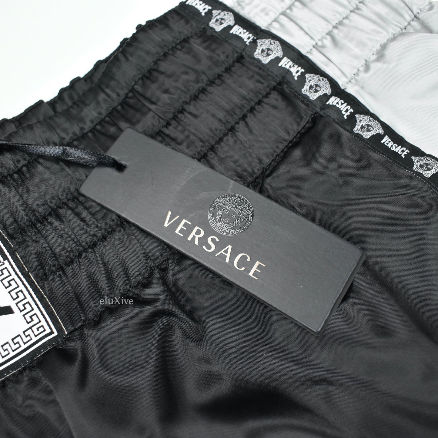 Versace - FW19 Runway Satin Boxing Shorts (Black)