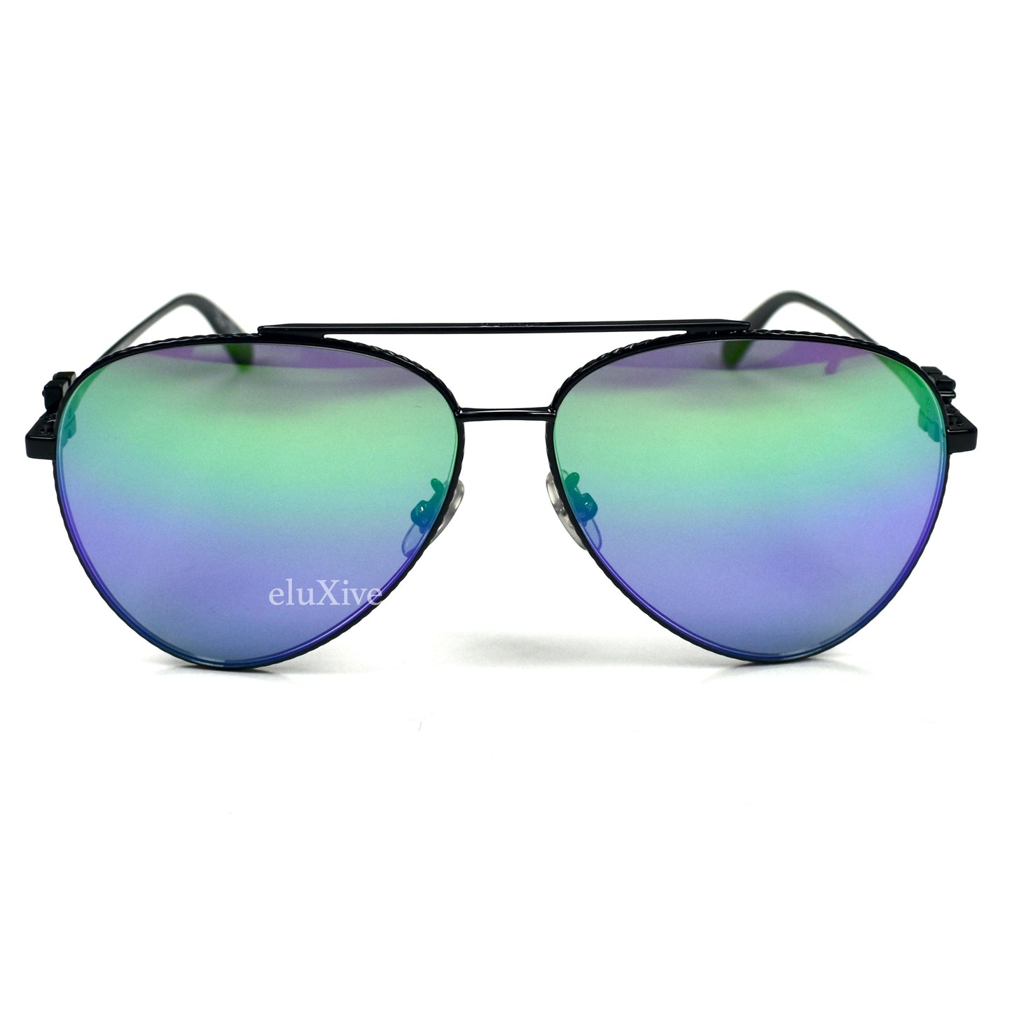 Off-White - Black Gradient Lens Pilot Sunglasses