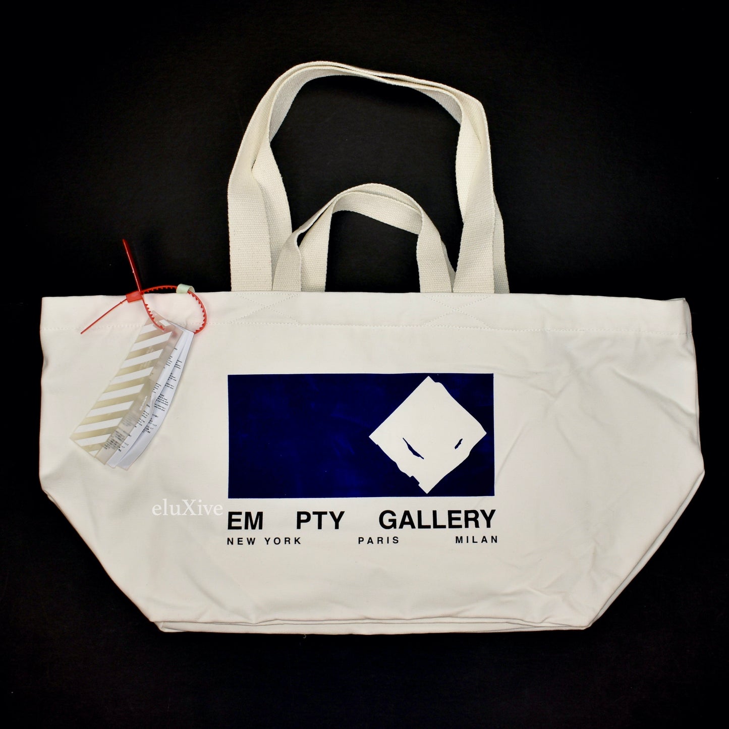 Off-White - Empty Gallery Logo Canvas Tote Bag