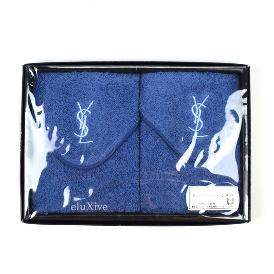 Yves Saint Laurent - Blue Set of 2 Logo Hand Towels (Small)