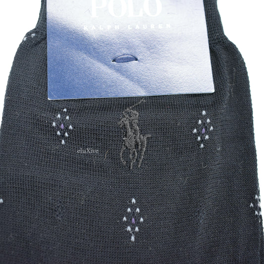 Polo Ralph Lauren - Vintage 90s Made in Japan Navy Logo Socks