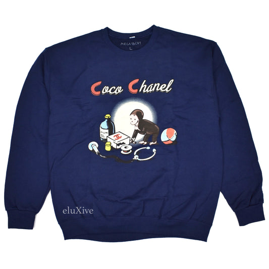 Mega Yacht - 'Chanel' Logo Curious George Sweatshirt