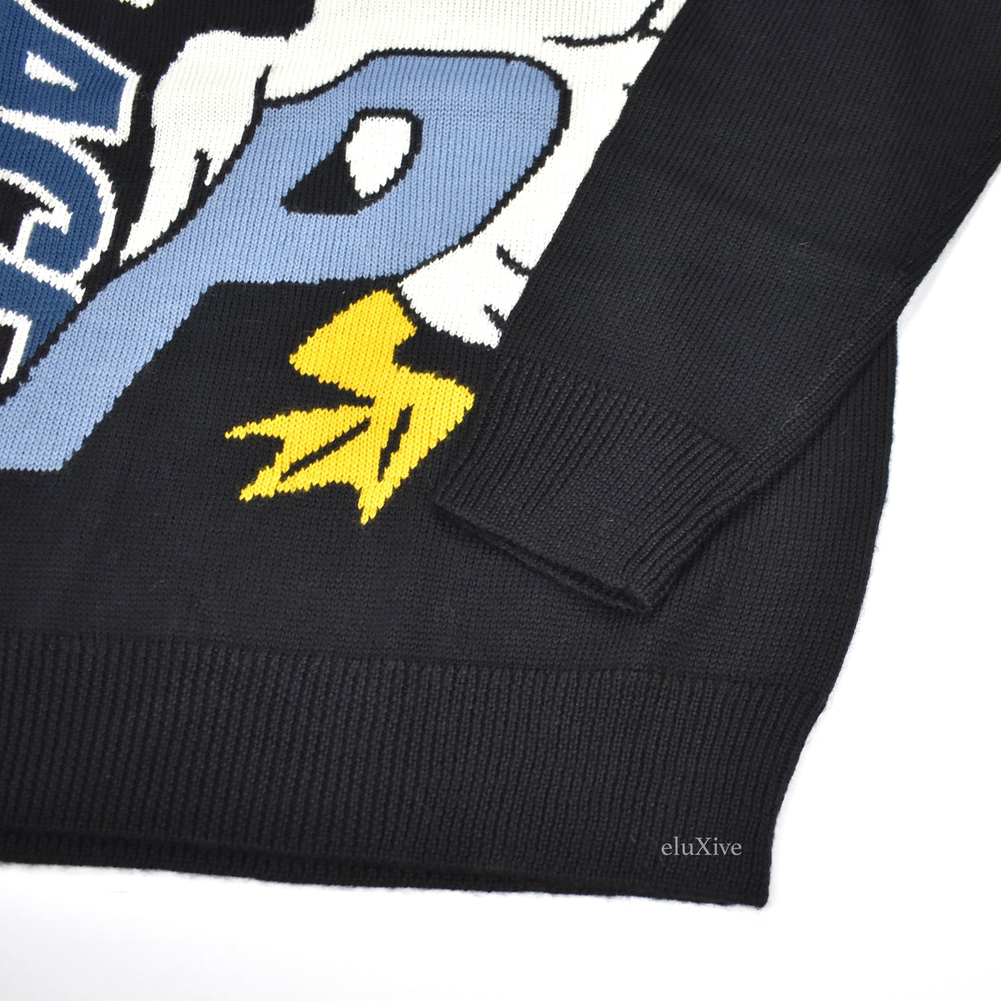 Palace - Duck Out P-Logo Intarsia Knit Sweater (Black)